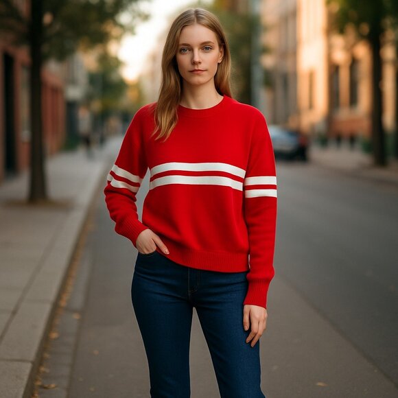 NWT Splendid Crew Neck Pullover Sweater M - Picture 1 of 4